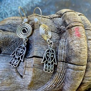 Hamsa hand earrings